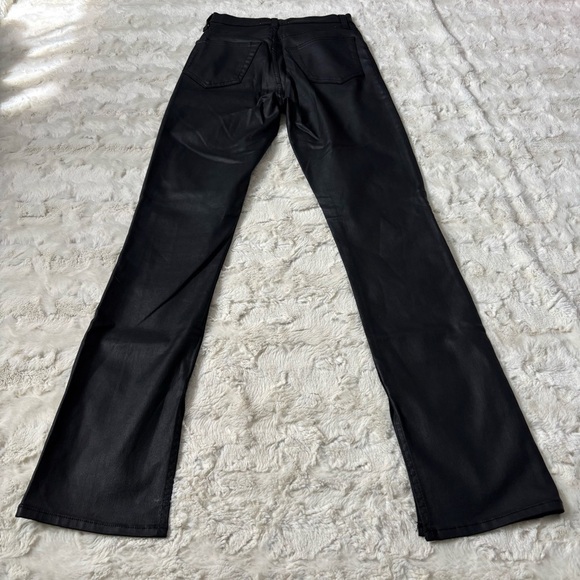 Abercrombie & Fitch Sz 25/0R Black Coated Ultra High Rise 90s Slim Straight Jean - Picture 6 of 6